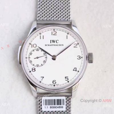 Replica IWC Portuguese Minute Repeater Stainless Steel Mesh Strap Watch